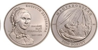2017 Kossuth Zsuzsanna születésének 200. évfordulójára - színesfém érme
